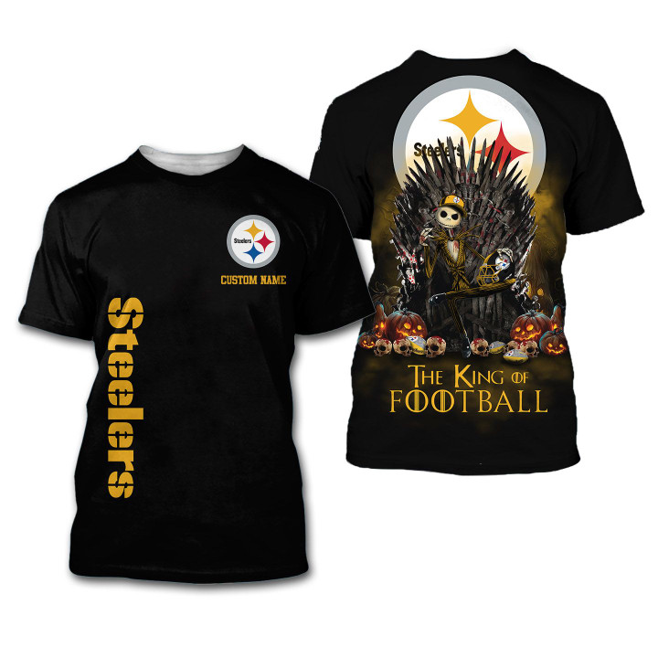 Pittsburgh Steelers The King Of Football Custom Name 3D All Over Print Shirt – Hothot