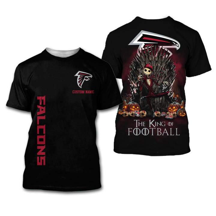 Atlanta Falcons The King Of Football Custom Name 3D All Over Print Shirt – Hothot