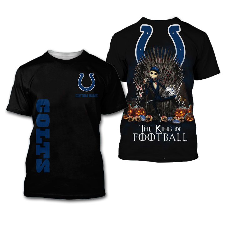 Indianapolis Colts The King Of Football Custom Name 3D All Over Print Shirt – Hothot