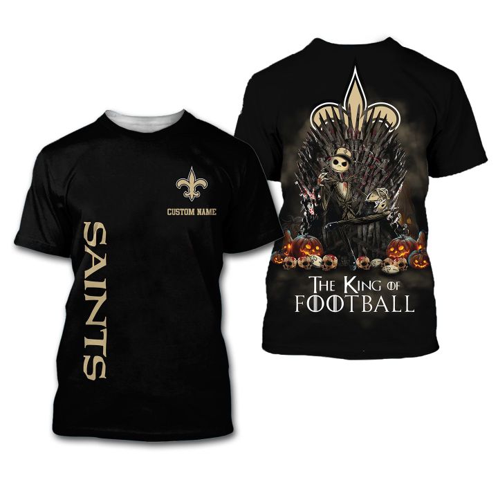 New Orleans Saints The King Of Football Custom Name 3D All Over Print Shirt – Hothot