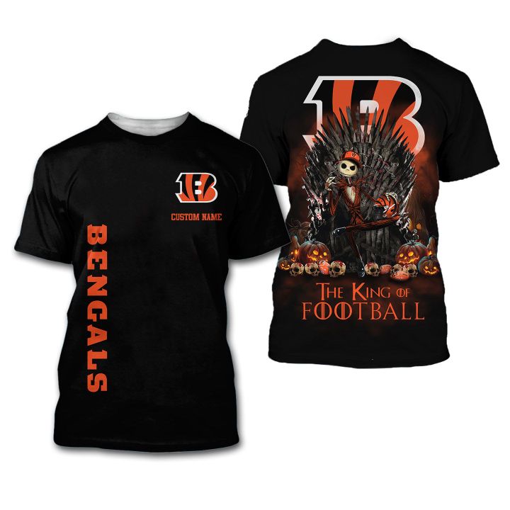 Cincinnati Bengals The King Of Football Custom Name 3D All Over Print Shirt – Hothot
