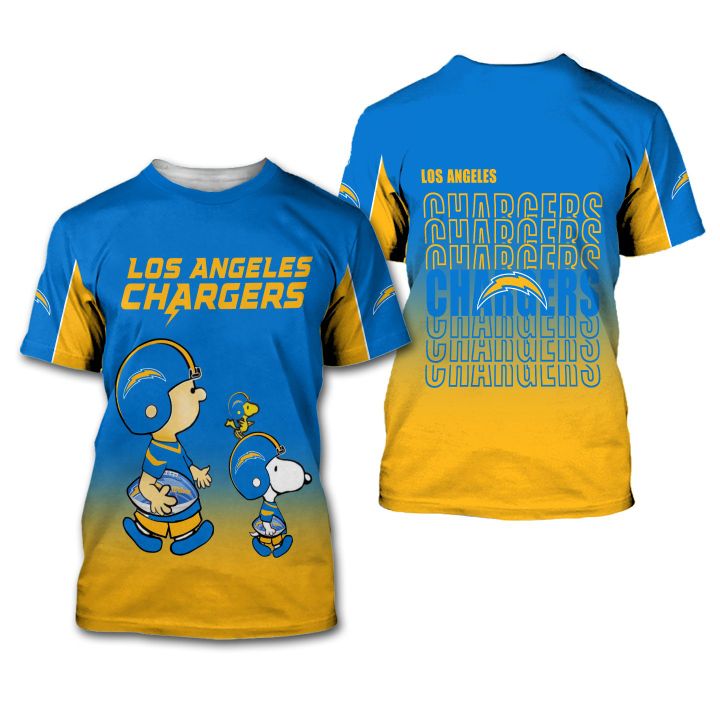 Los Angeles Chargers American Football Team The Snoopy Show 3D All Over Print Shirt – Hothot
