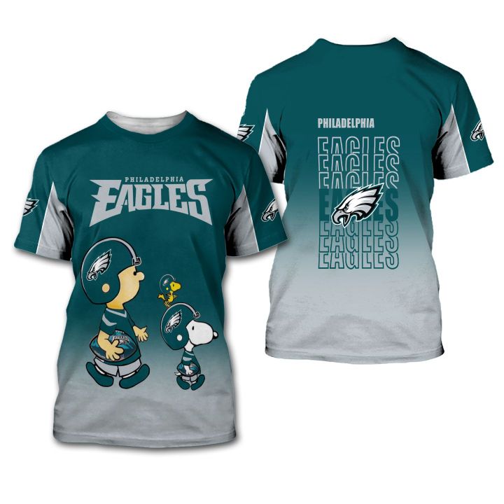 Philadelphia Eagles American Football Team The Snoopy Show 3D All Over Print Shirt – Hothot