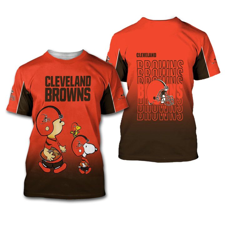 Cleveland Browns American Football Team The Snoopy Show 3D All Over Print Shirt – Hothot