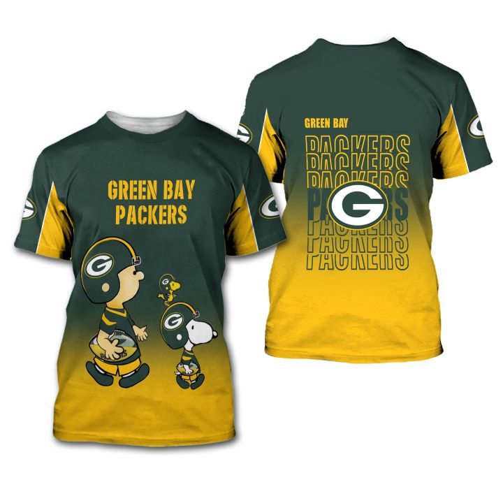 Green Bay Packers American Football Team The Snoopy Show 3D All Over Print Shirt – Hothot