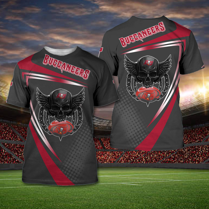 Tampa Bay Buccaneers NFL Skull Sporty 3D All Over Print Shirt – Hothot