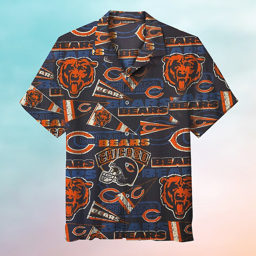 Chicago Bear Hawaiian Shirt 3D All Over Print Men Women Unisex Model 585 – Hothot