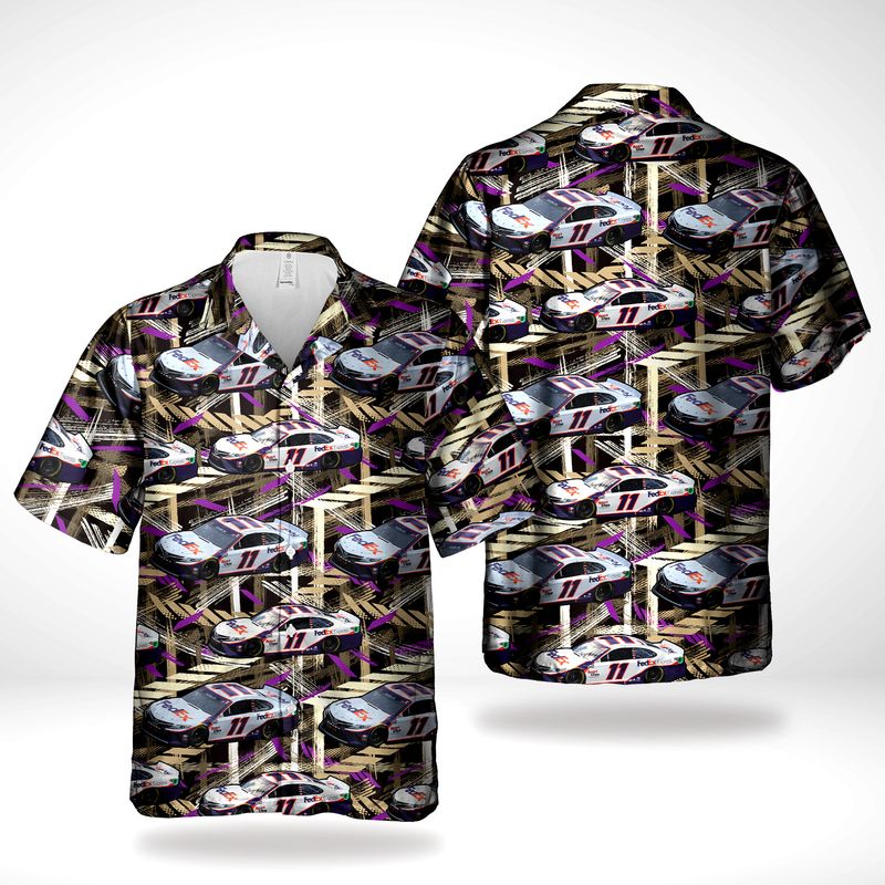 FedEx Express NASCAR Racing Cars No 11 Toyota Camry Hawaiian Shirt – Hothot