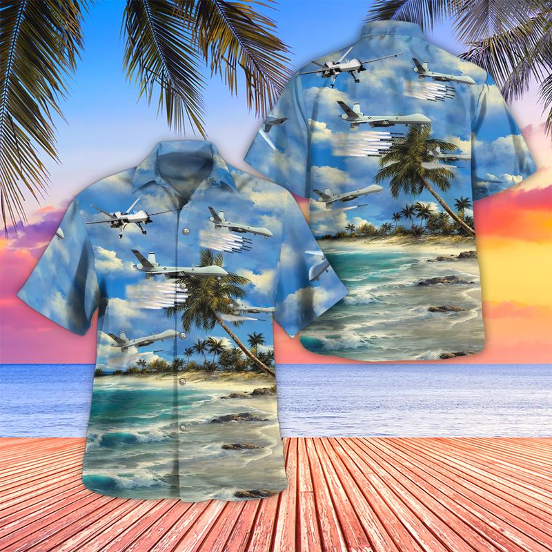 General Atomics MQ-9 Reaper Hawaiian Shirt – Hothot