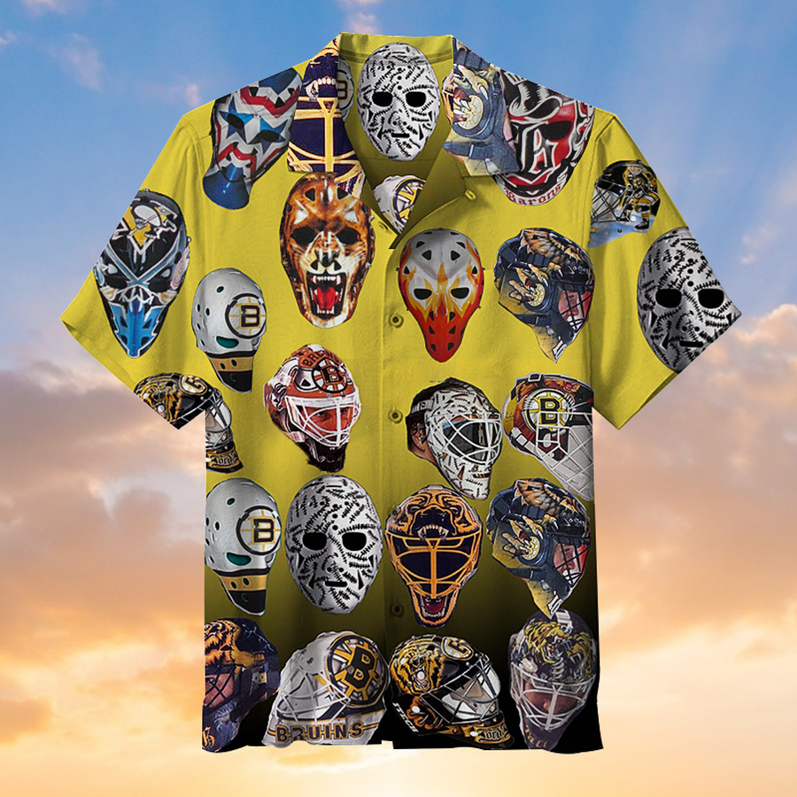 Hockey Goalie Mask Unisex Hawaiian Shirt 3D All Over Print Men Women Unisex Model 594 – Hothot
