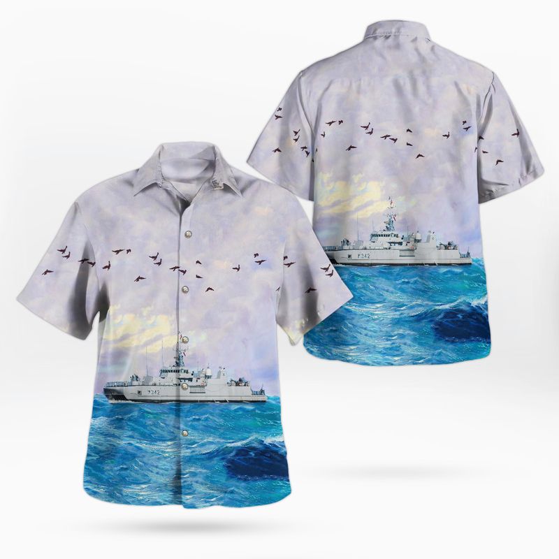 Royal Norwegian Navy HNoMS Maloy M342 Hawaiian Shirt – Hothot