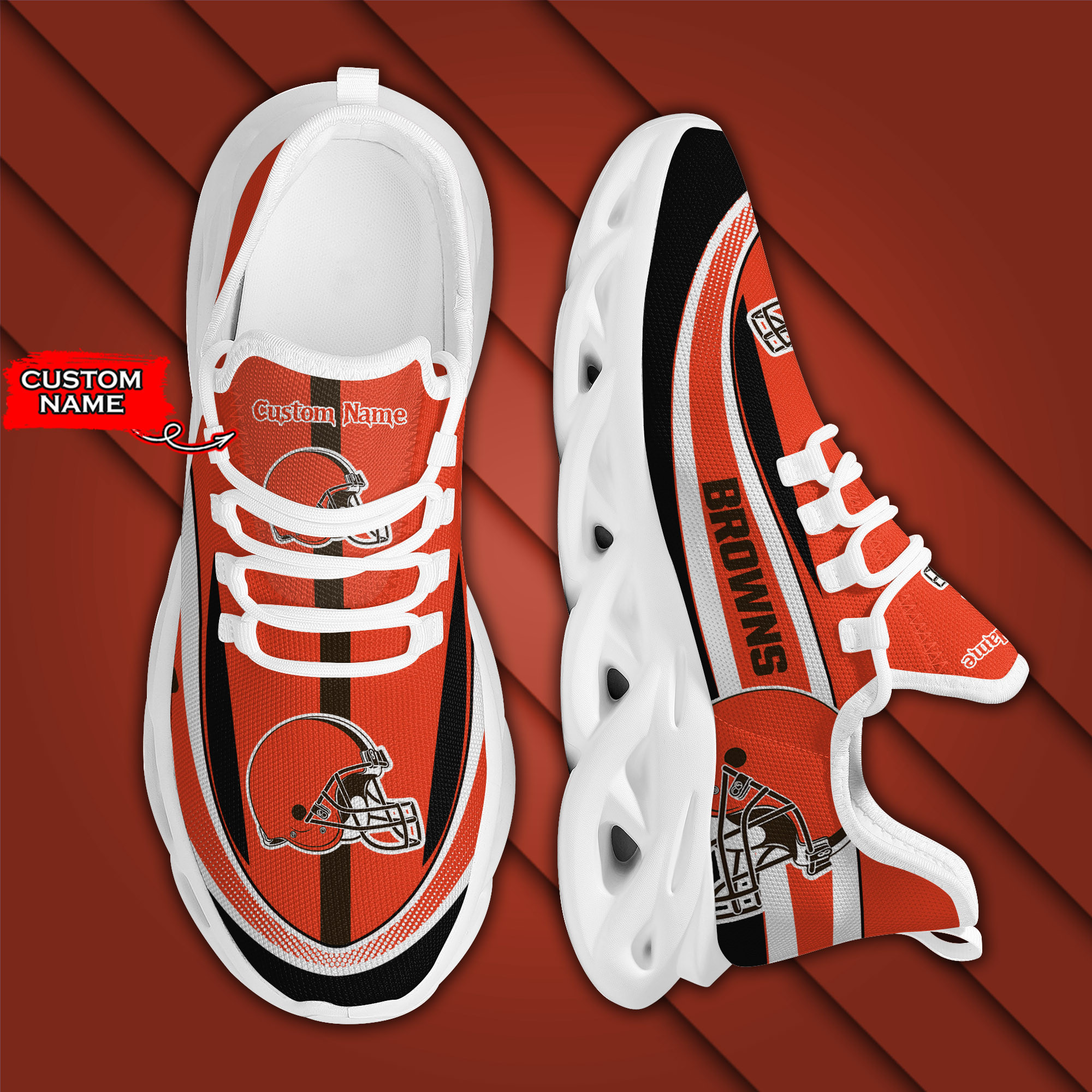 Cleveland Browns NFL Max Soul Shoes Camo Trend Men And Women For