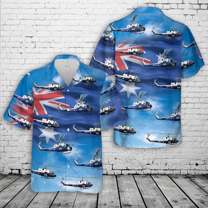 Royal Australian Navy Bell UH-1B Huey Australia Day Hawaiian Shirt – Hothot