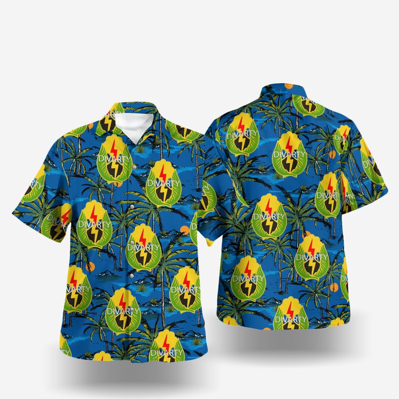 US Army 25th Infantry Division Artillery Hawaiian Shirt – Hothot