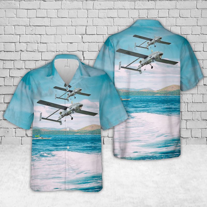US Navy RQ-2B Pioneer Unmanned Aerial Vehicle Hawaiian Shirt – Hothot