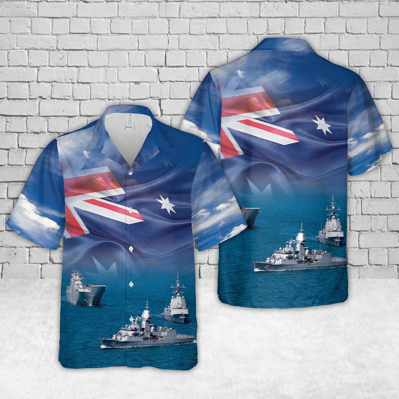 Royal Australian Navy HMAS Hobart DDG 39 HMAS Arunta FFH 151  Australia Day Hawaiian Shirt – Hothot
