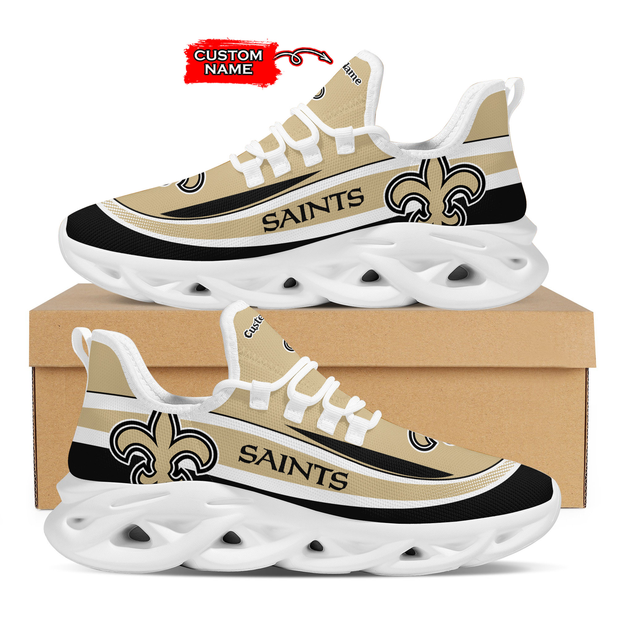 New Orleans Saints Nfl Custom Name Clunky Max Soul Shoes Sneakers For Mens Womens Personalized Gifts – Hothot