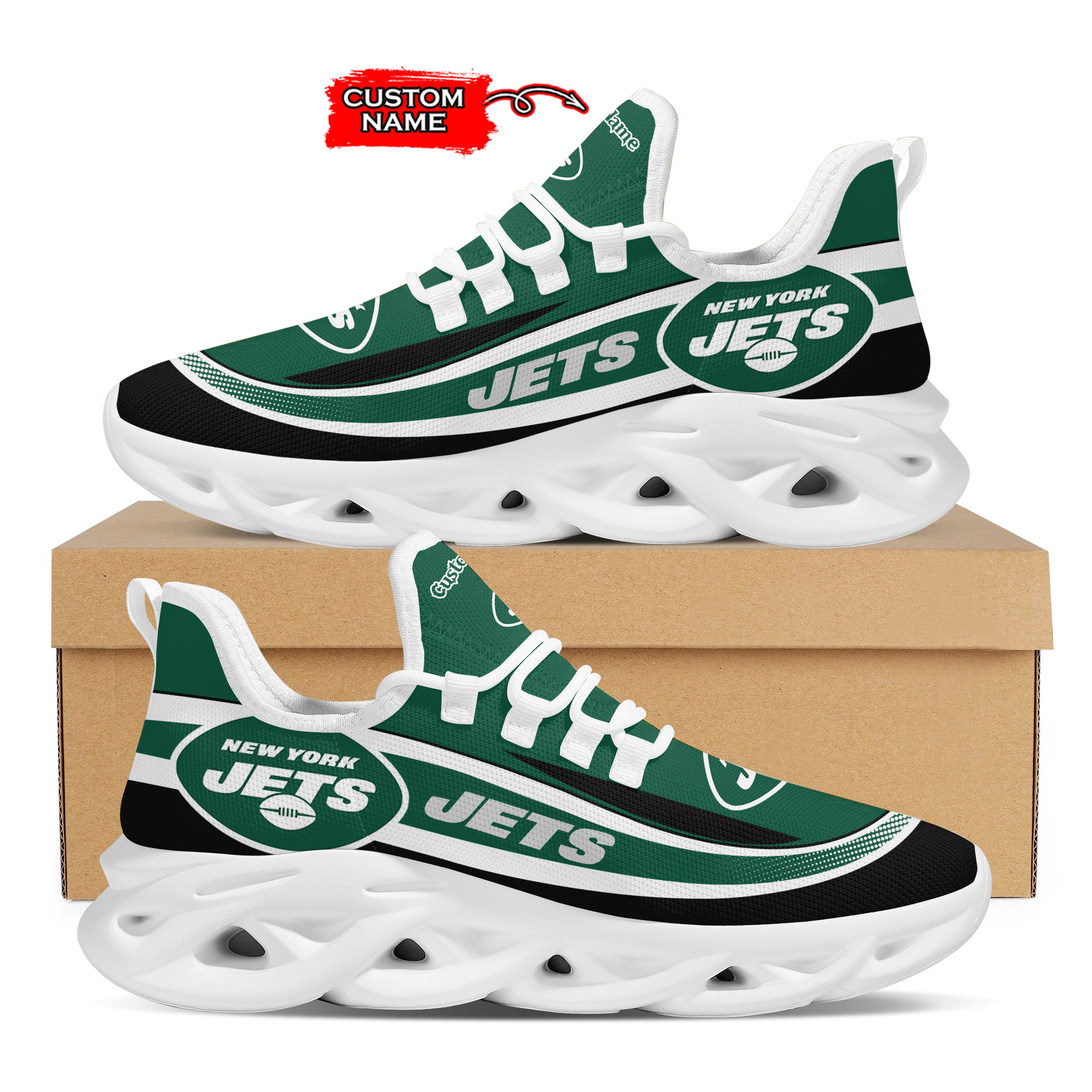 New York Jets Nfl Custom Name Clunky Max Soul Shoes Sneakers For Mens Womens Personalized Gifts – Hothot