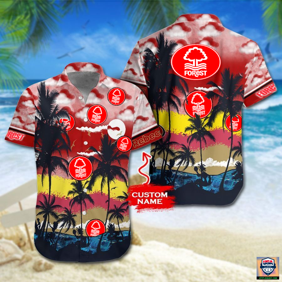 Nottingham Forest Football Club Palm Tree Hawaiian 3D Shirt – Hothot