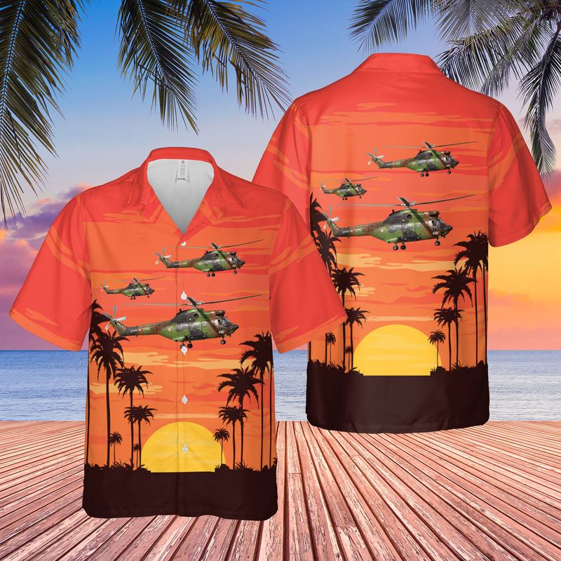 French Army Aerospatiale SA 330B Puma Hawaiian Shirt – Hothot