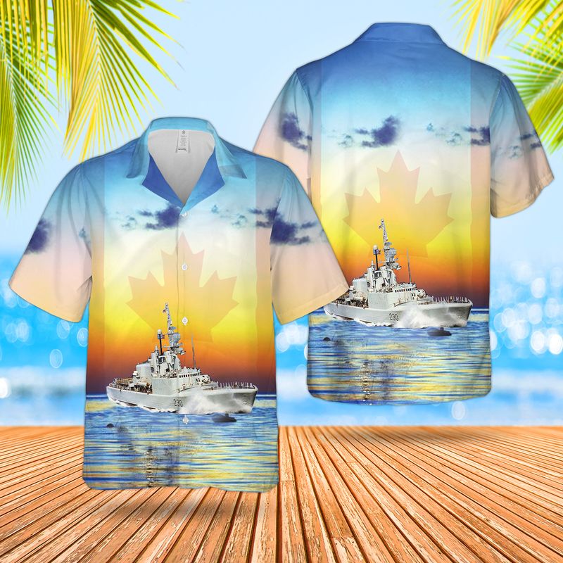 Royal Canadian Navy RCN HMCS Margaree DDH 230 St Laurent-class Destroyer escort Hawaiian Shirt – Hothot