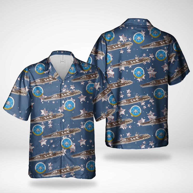 US Navy USS Dwight D Eisenhower CVN-69 Ike Presidents Day Hawaiian Shirt – Hothot