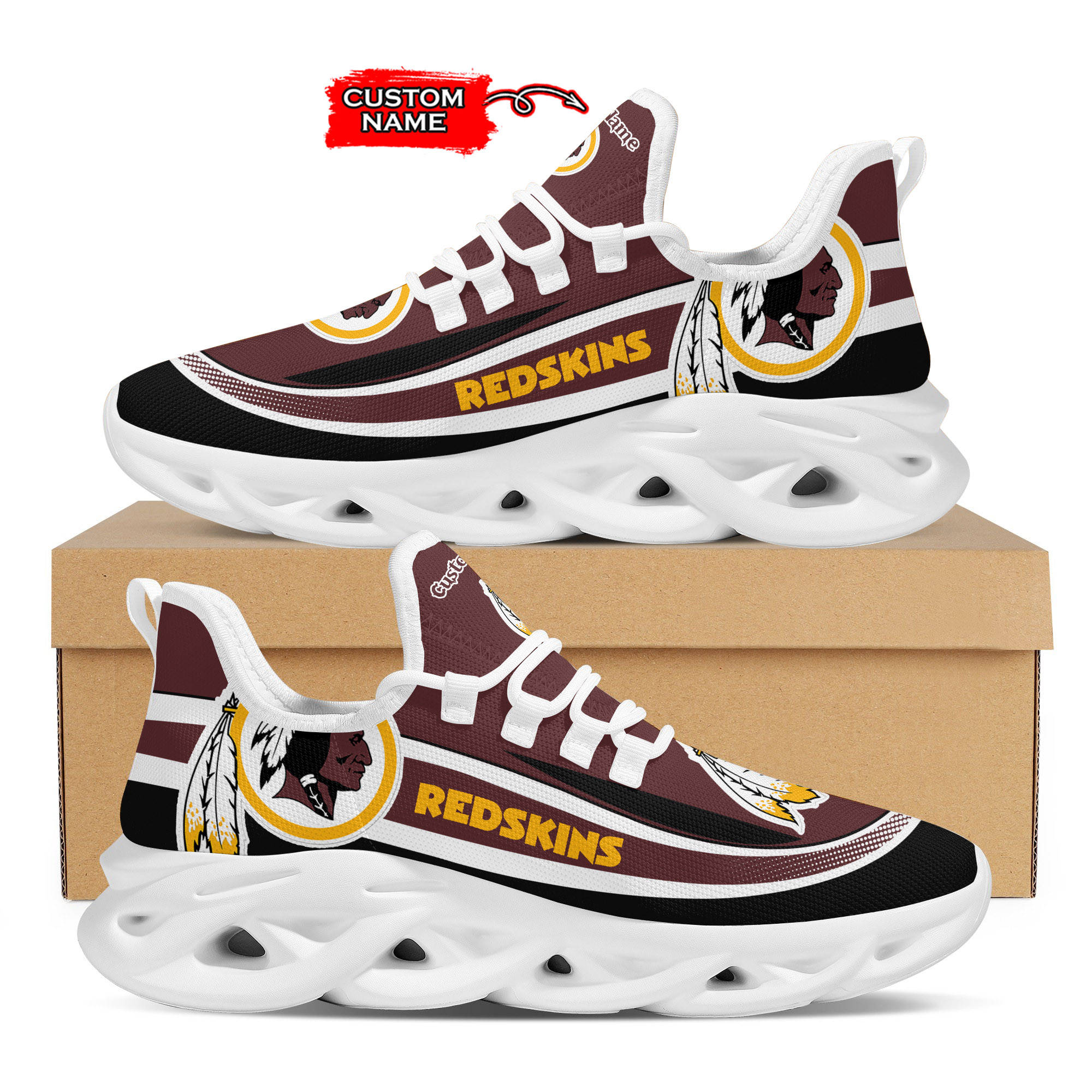 Washington Redskins Nfl Custom Name Clunky Max Soul Shoes Sneakers For Mens Womens Personalized Gifts – Hothot