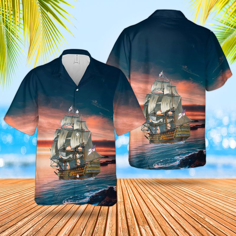 Royal Navy RN HMS Victory Hawaiian Shirt – Hothot