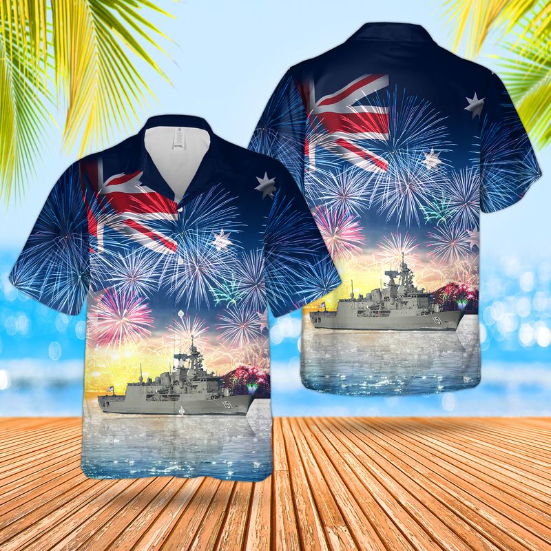 Royal Australian Navy RAN HMAS Arunta FFH 151 Anzac-class frigate Hawaiian Shirt – Hothot