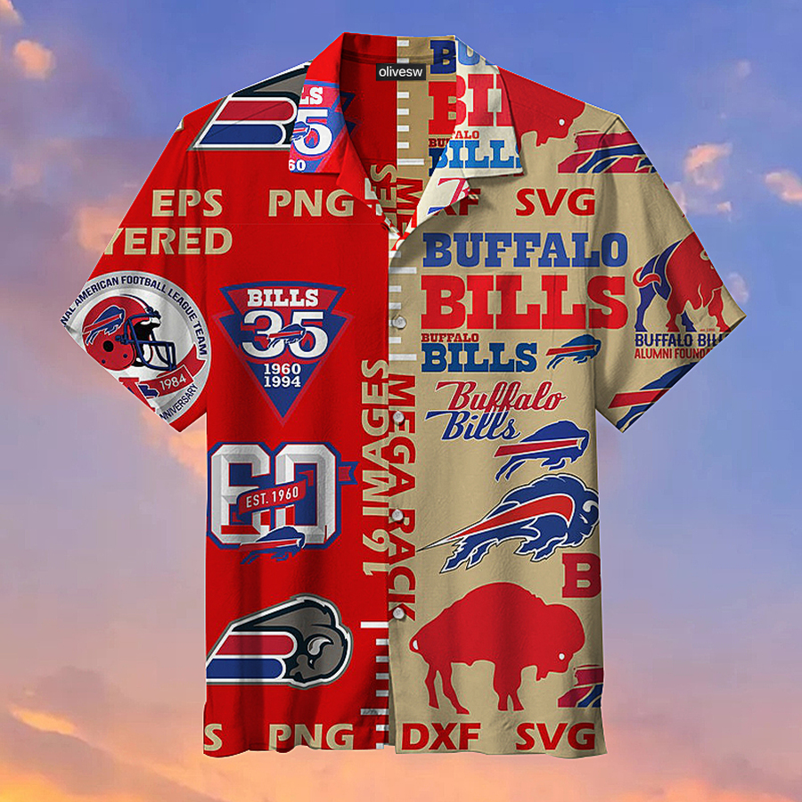 Buffalo Bills Colorblock Baseball Hawaiian Shirt 3D All Over Print Men Women Unisex Model 494 – Hothot