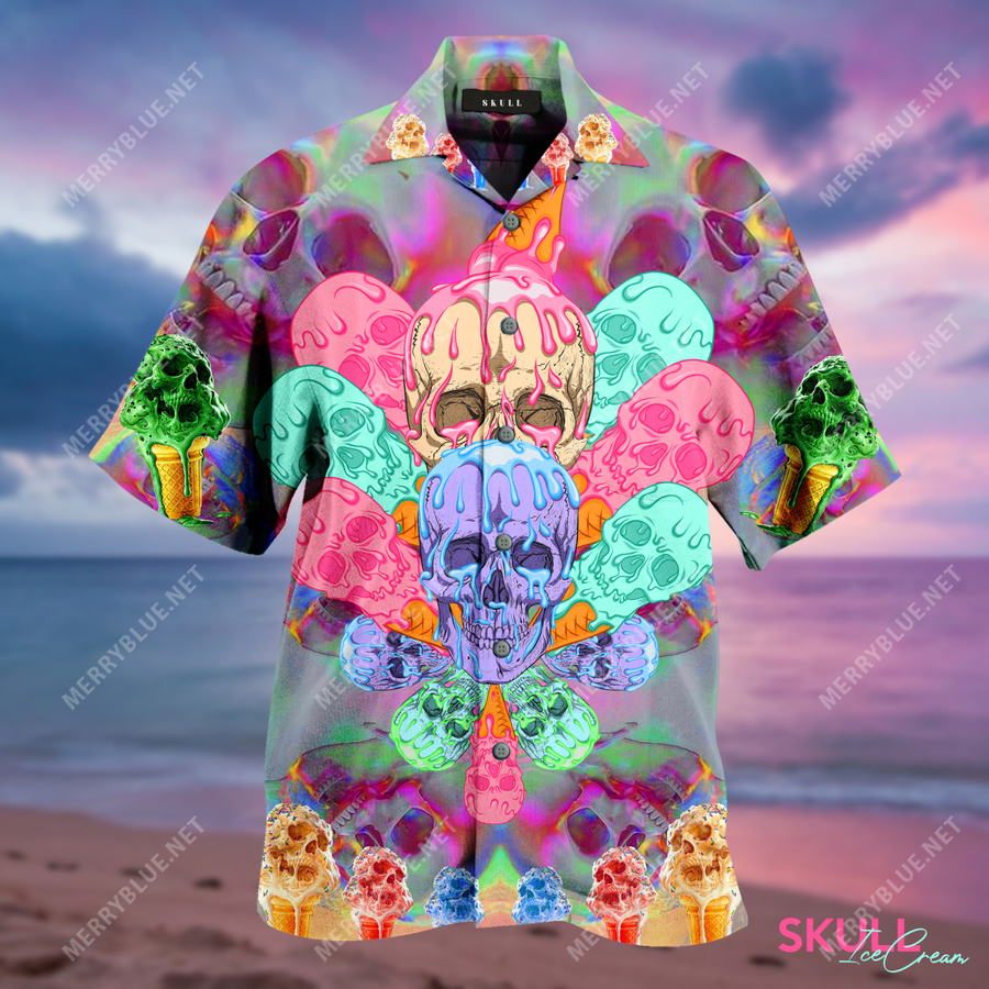 Cooling Skull Unisex Hawaiian Shirt 3D All Over Print Men Women Unisex Model 507 – Hothot