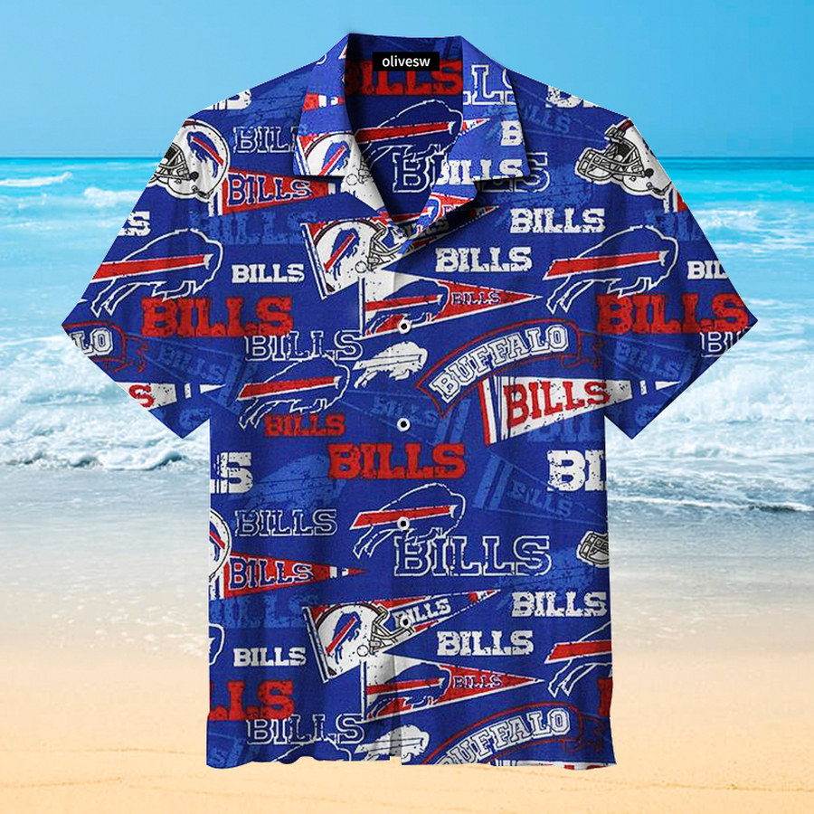 Retro Buffalo Bills Baseball Hawaiian Shirt 3D All Over Print Men Women Unisex Model 539 – Hothot