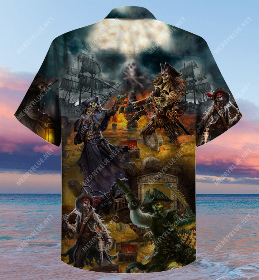 Pirate Skull Treasure Hunting Unisex Hawaiian Shirt 3D All Over Print Men Women Unisex Model 544 – Hothot