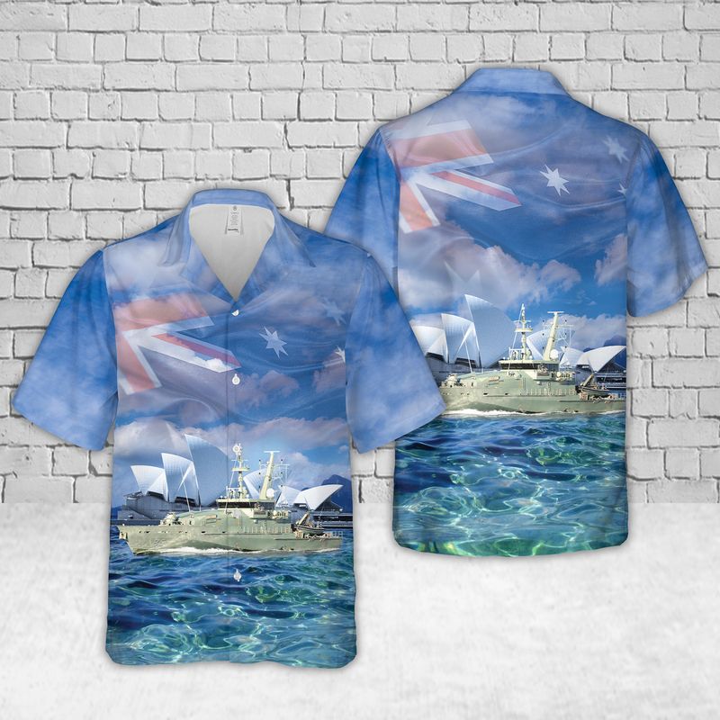 Royal Australian Navy HMAS Bathurst ACPB 85 Australia Day Hawaiian Shirt – Hothot