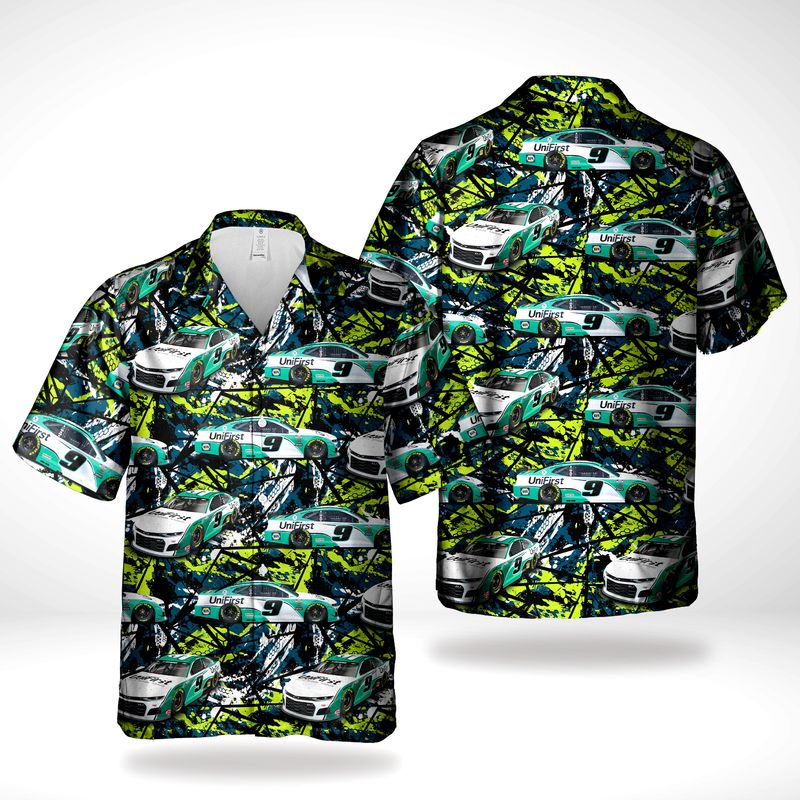 NASCAR Racing Cars No 9 Chevrolet Camaro ZL1 1LE Hawaiian Shirt – Hothot