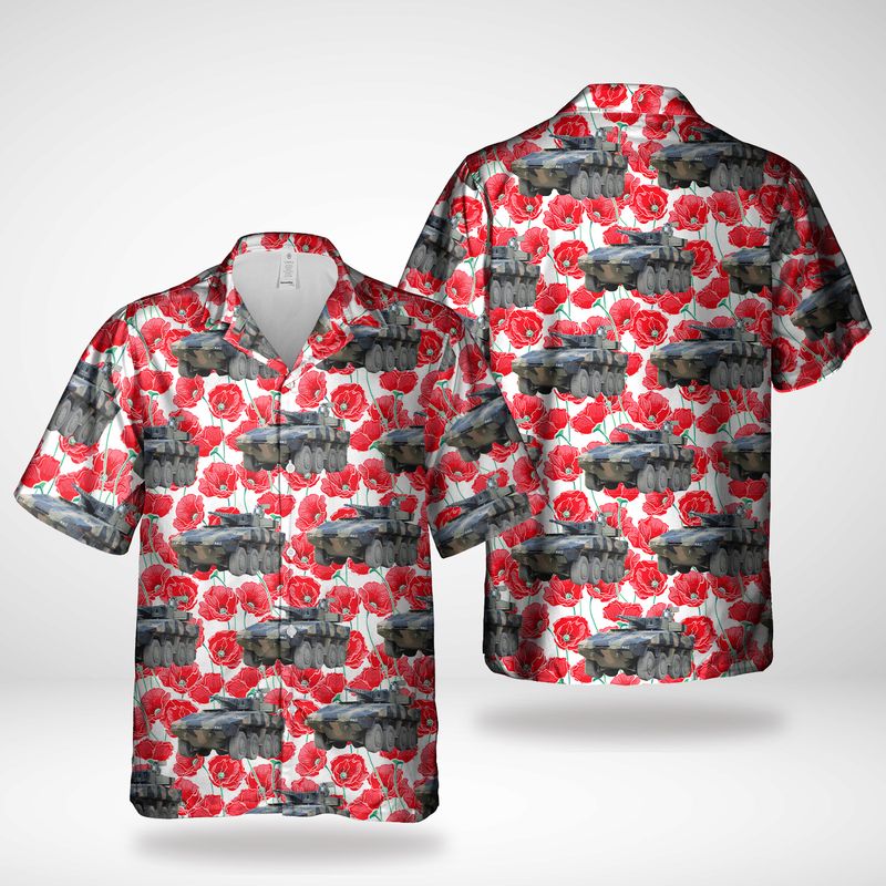 Australian Army Boxer CRV ANZAC Day Red Poppy Hawaiian Shirt – Hothot