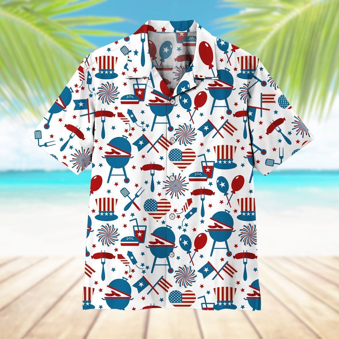 4th Of July Hawaiian Shirt For Men Women – Hothot