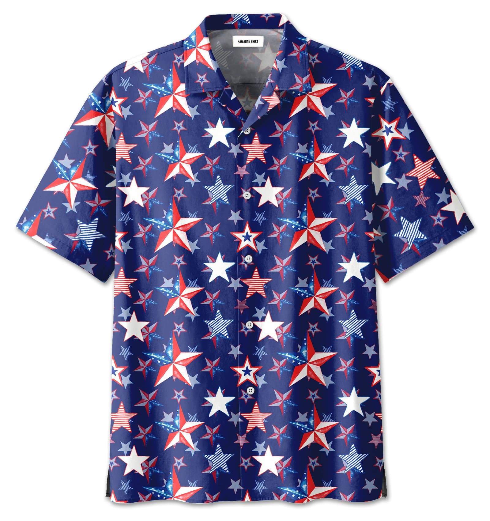 4th Of July Us Flag Star Pattern Hawaiian Shirt For Men Women – Hothot