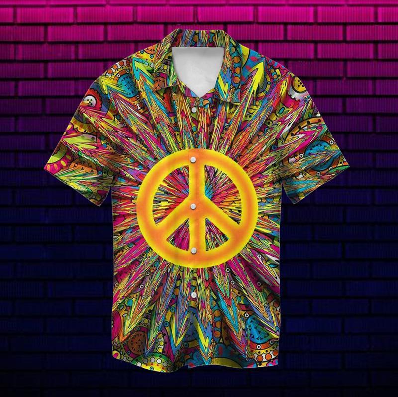 A Peaceful Hippie Hawaiian Shirt For Men Women – Hothot