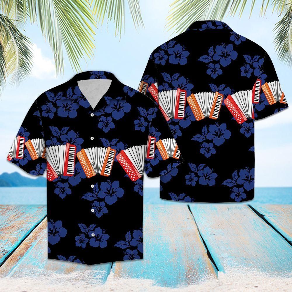 Accordion For Vacation Blue Nice Design Hawaiian Shirt For Men Women – Hothot