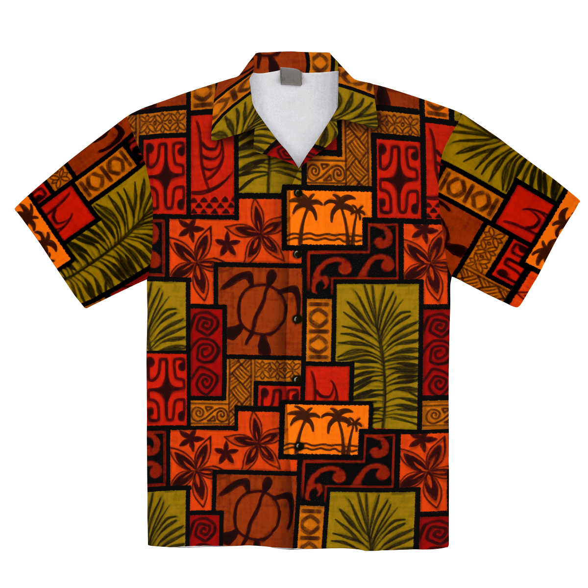 Africanpattern Turtle Tropical Hawaiian Aloha Shirt For Men Women – Hothot