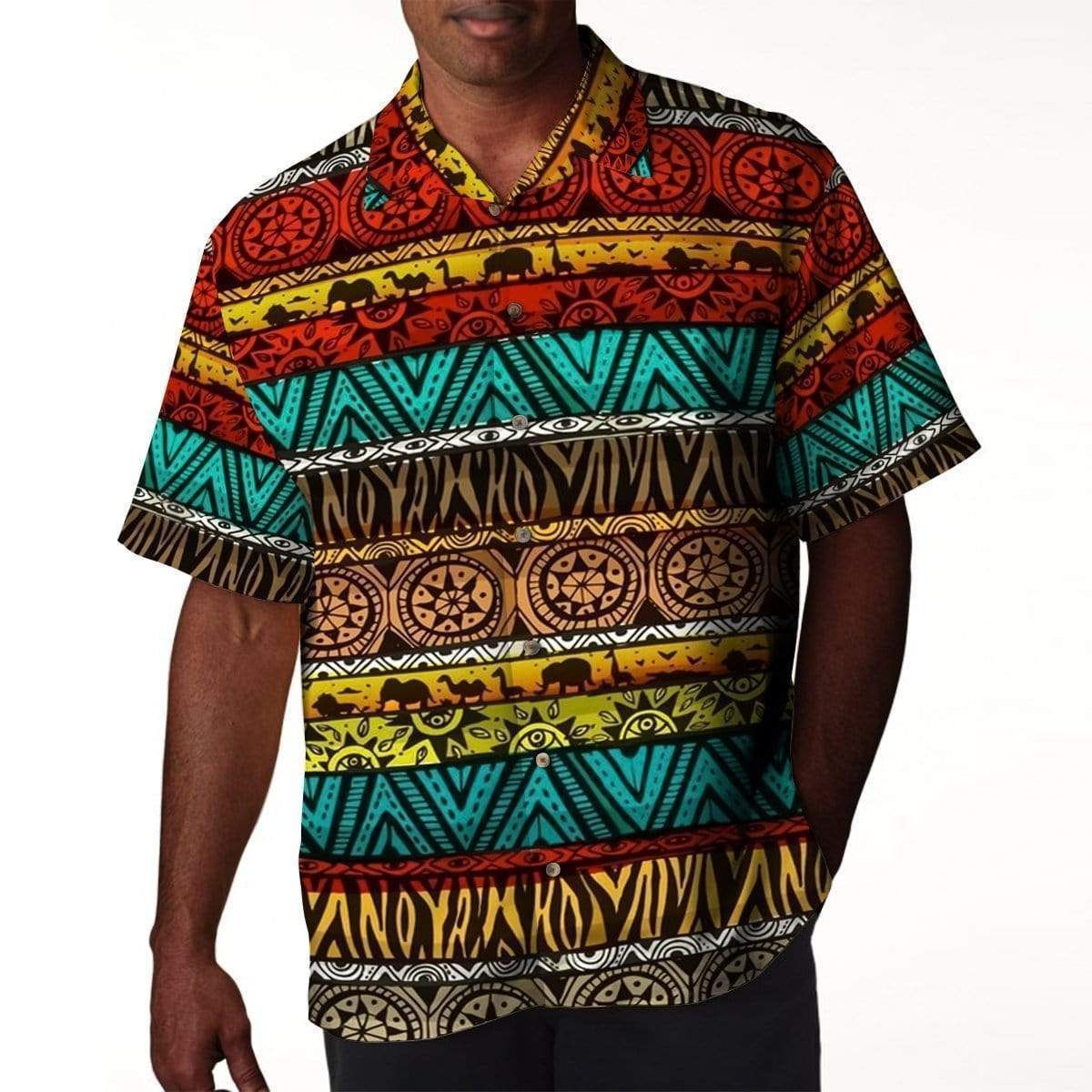 Africantraditional Pattern Tropical Hawaiian Aloha Shirt For Men Women – Hothot