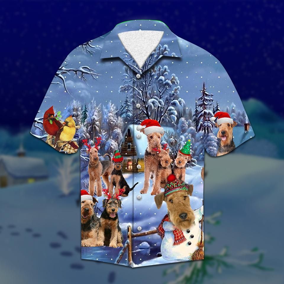 Airedale Terrier Christmas Hawaiian Shirt For Men Women – Hothot