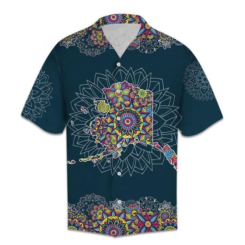 Alaska Mandala Teal Unique Design Hawaiian Shirt For Men Women – Hothot