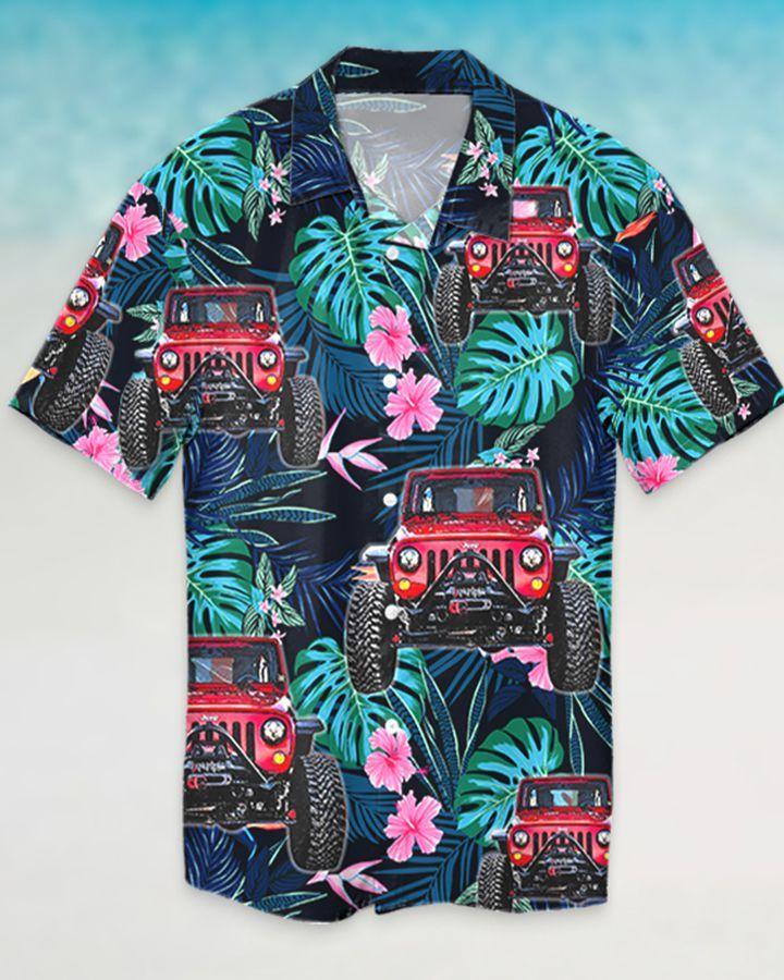 Aloha Jeep Tropical Leaf Hawaiian Shirt For Men Women – Hothot