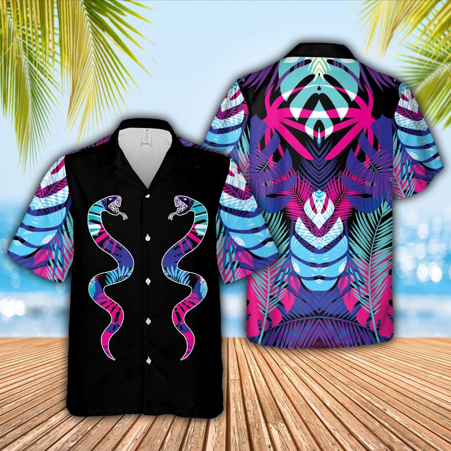 Aloha Vibrant Snakes Hawaiian Shirt For Men Women – Hothot