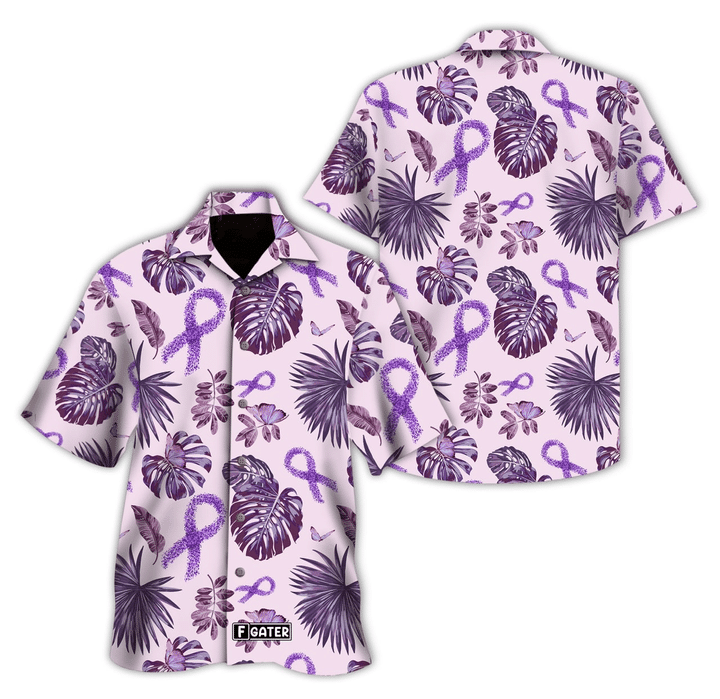 Alzheimers Awareness Ribbon Hawaiian Shirt For Men Women – Hothot