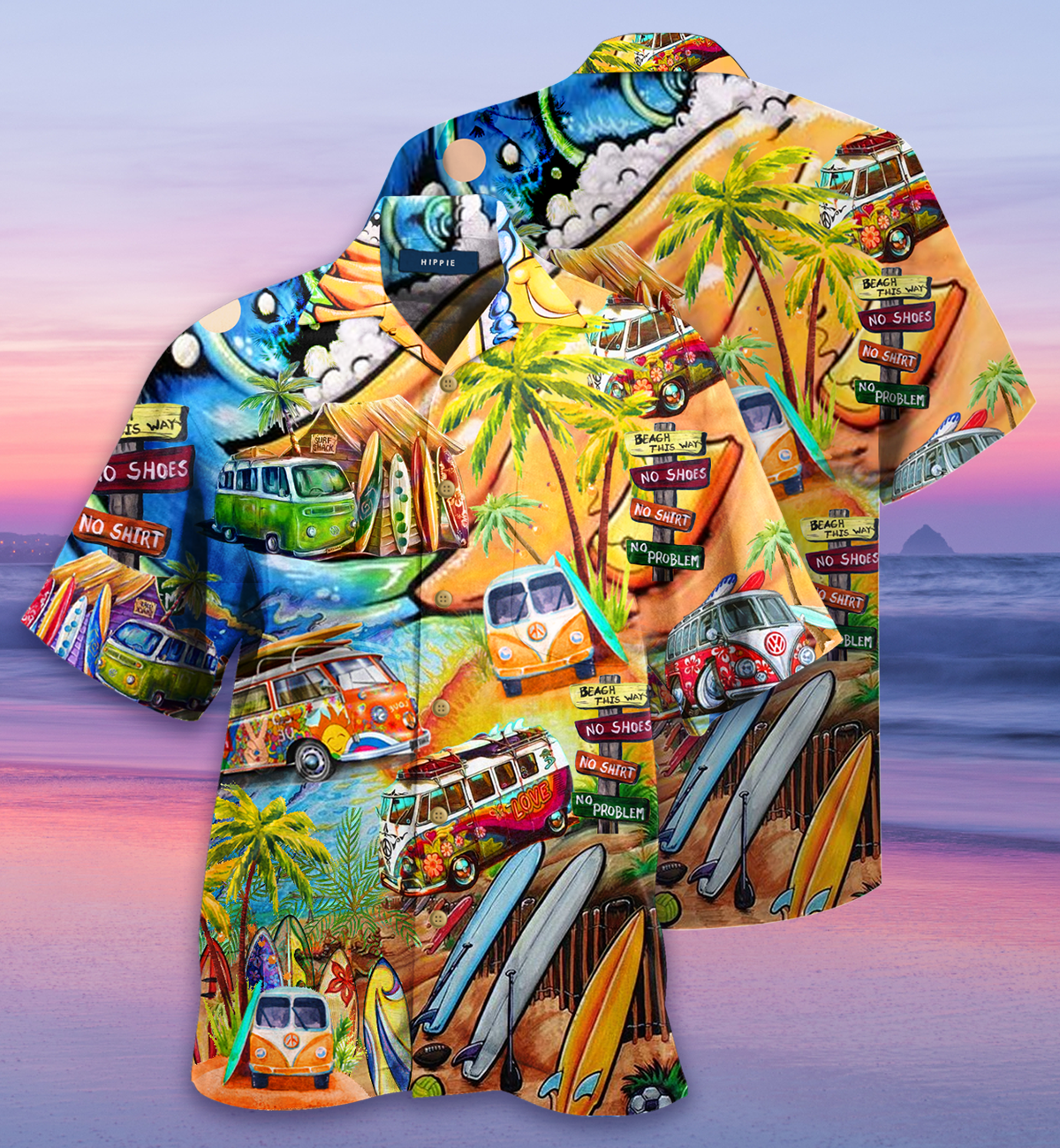 Happy As A Hippie Hawaiian Shirt For Men Women – Hothot