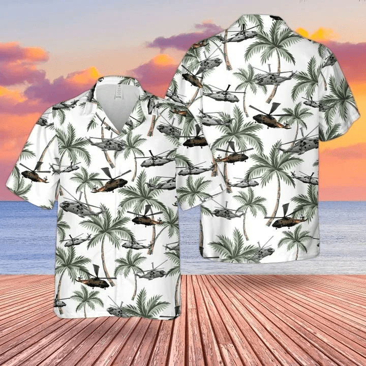 Helicopter Palm Tree Hawaiian Aloha Shirt For Men Women – Hothot