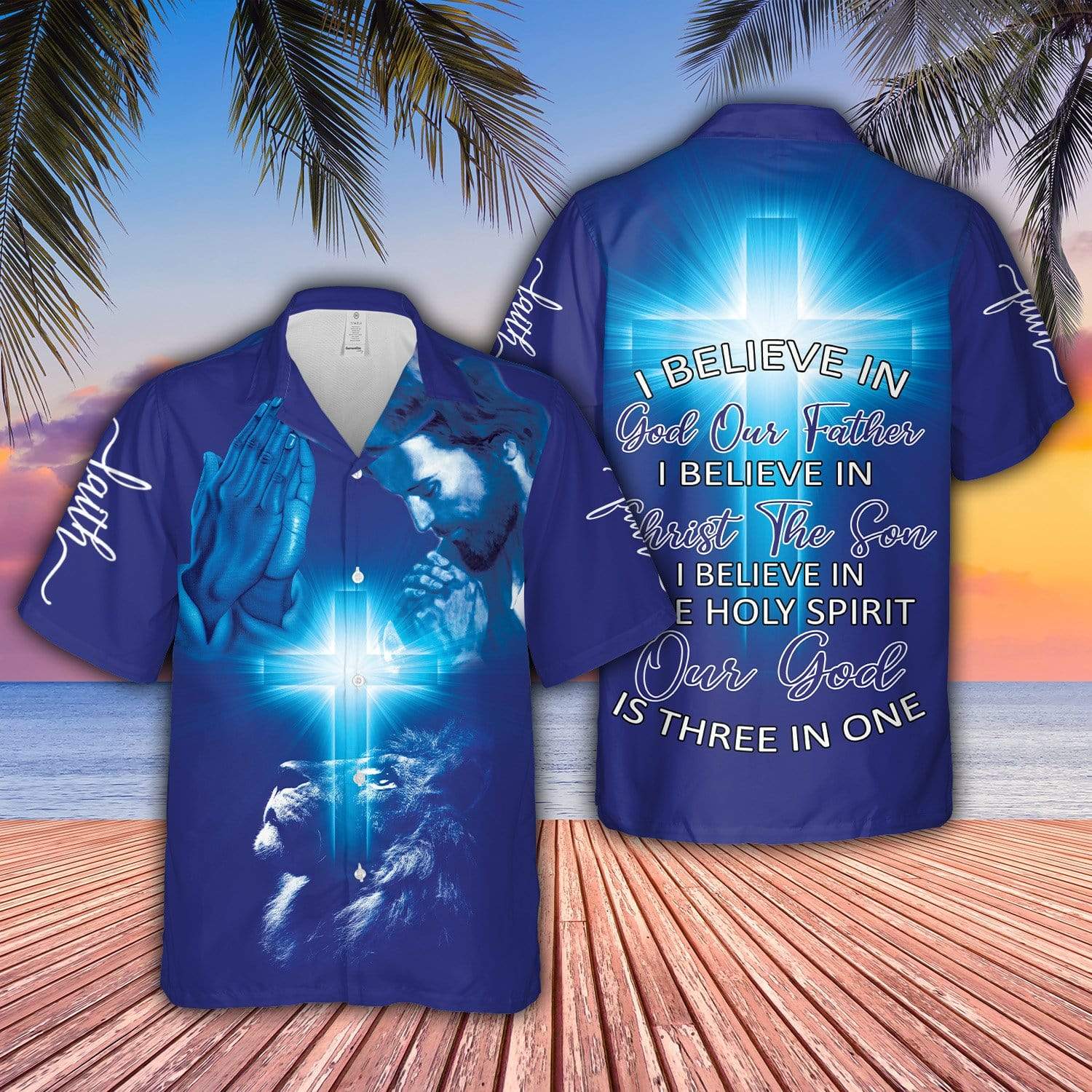 kurobase-amazing-jesus-i-believe-in-god-blue-cross-lion-hawaiian-shirts.jpg